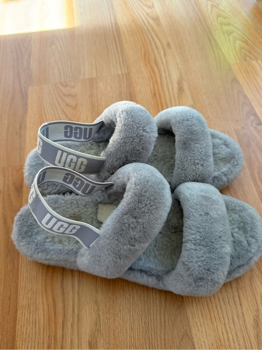 Gray UGG slippers size 11